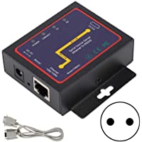 Kafuty Adaptador RJ45 a RS232 - Plug-in de Servidor Serie único Gigabit Ethernet RS-232-485-422 a convertidor TCP-IP 100…